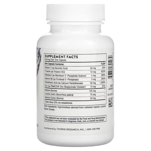 Thorne Research, Cortrex, здоровая работа надпочечников, 60 капсул