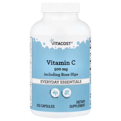 Vitacost, Everyday Essentials, витамин C с шиповником, 250 капсул