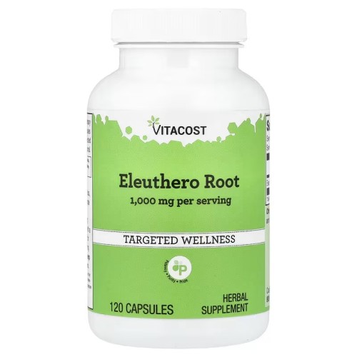Vitacost, Targeted Wellness, корень элеутерококка, 120 капсул (60 порций)