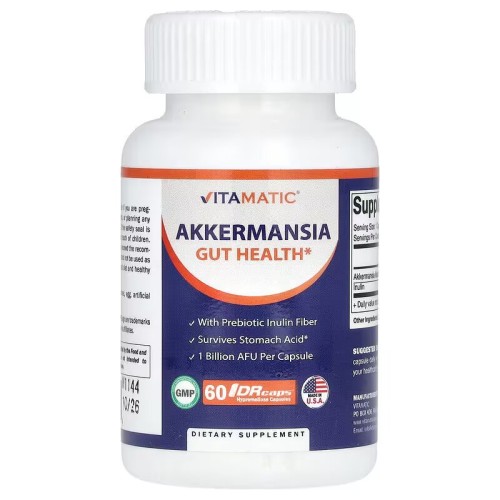 Vitamatic, Akkermansia, 1 млрд КОЕ, 60 DRCaps