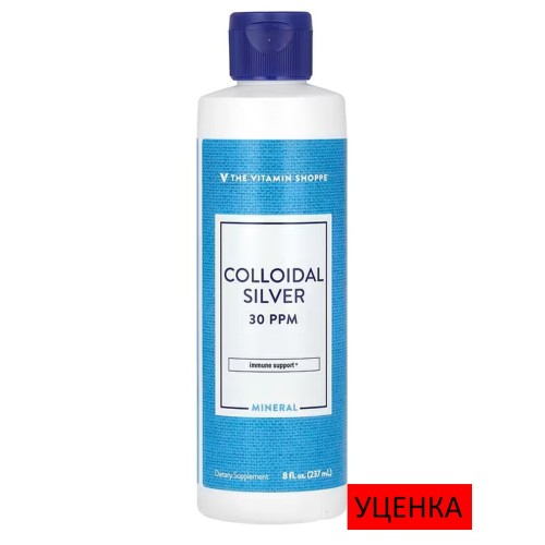 The Vitamin Shoppe, Коллоидное серебро, 30 част. / Млн, 237 мл (8 жидк. унц.)