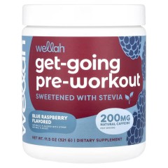 Wellah, Get-Going, Предтренировочный комплекс, Голубая малина, 321 г (30 порций)