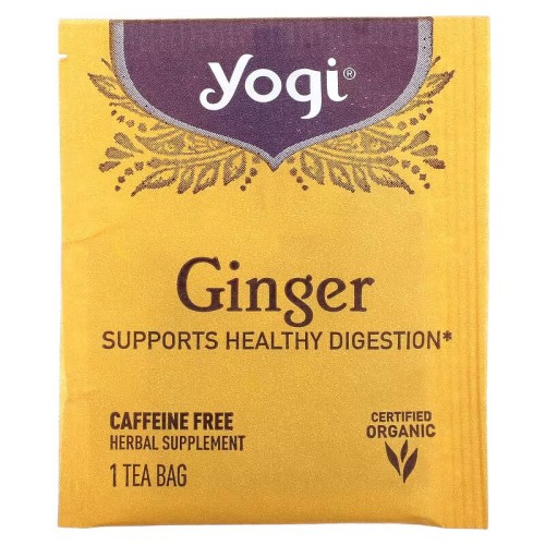 Yogi Tea, имбирь, без кофеина, 16 чайных пакетиков, 32 г (1,12 унции)