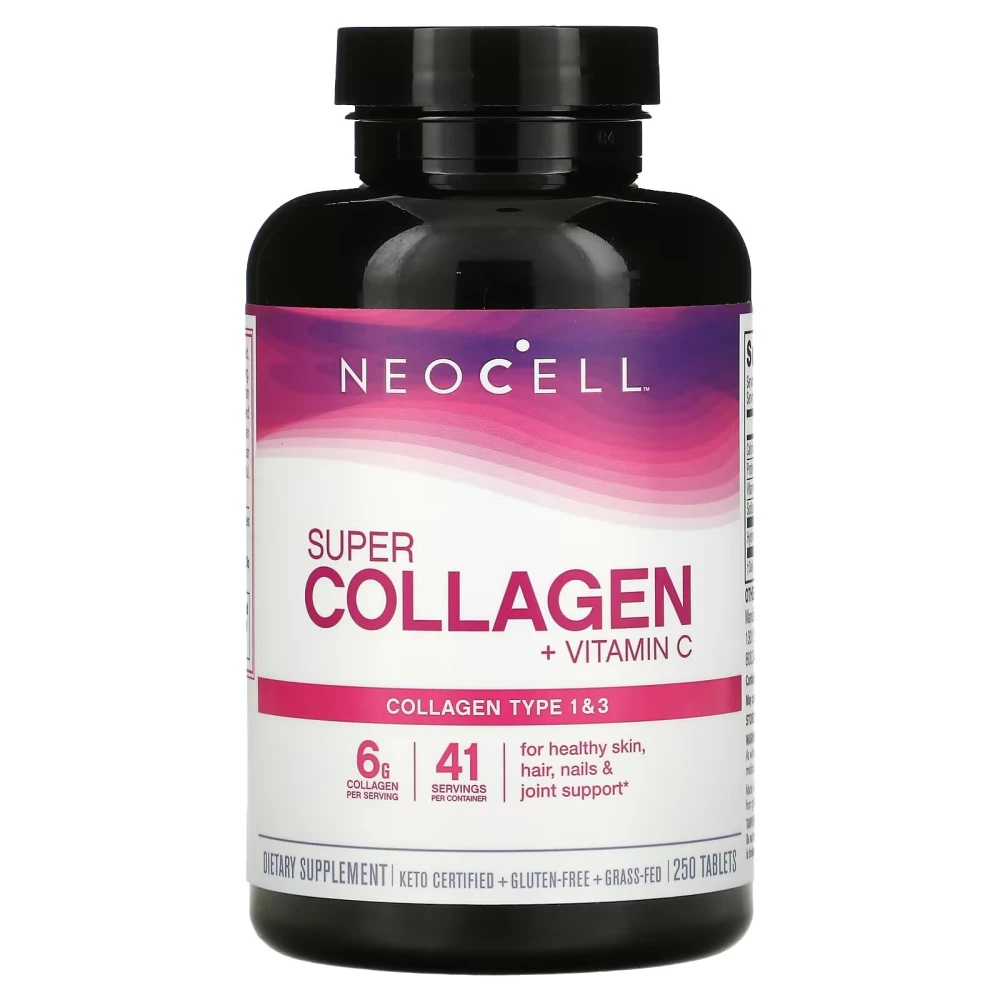 Neocell,SuperCollagen+C,добавкасколлагеномивитаминомC,250таблеток